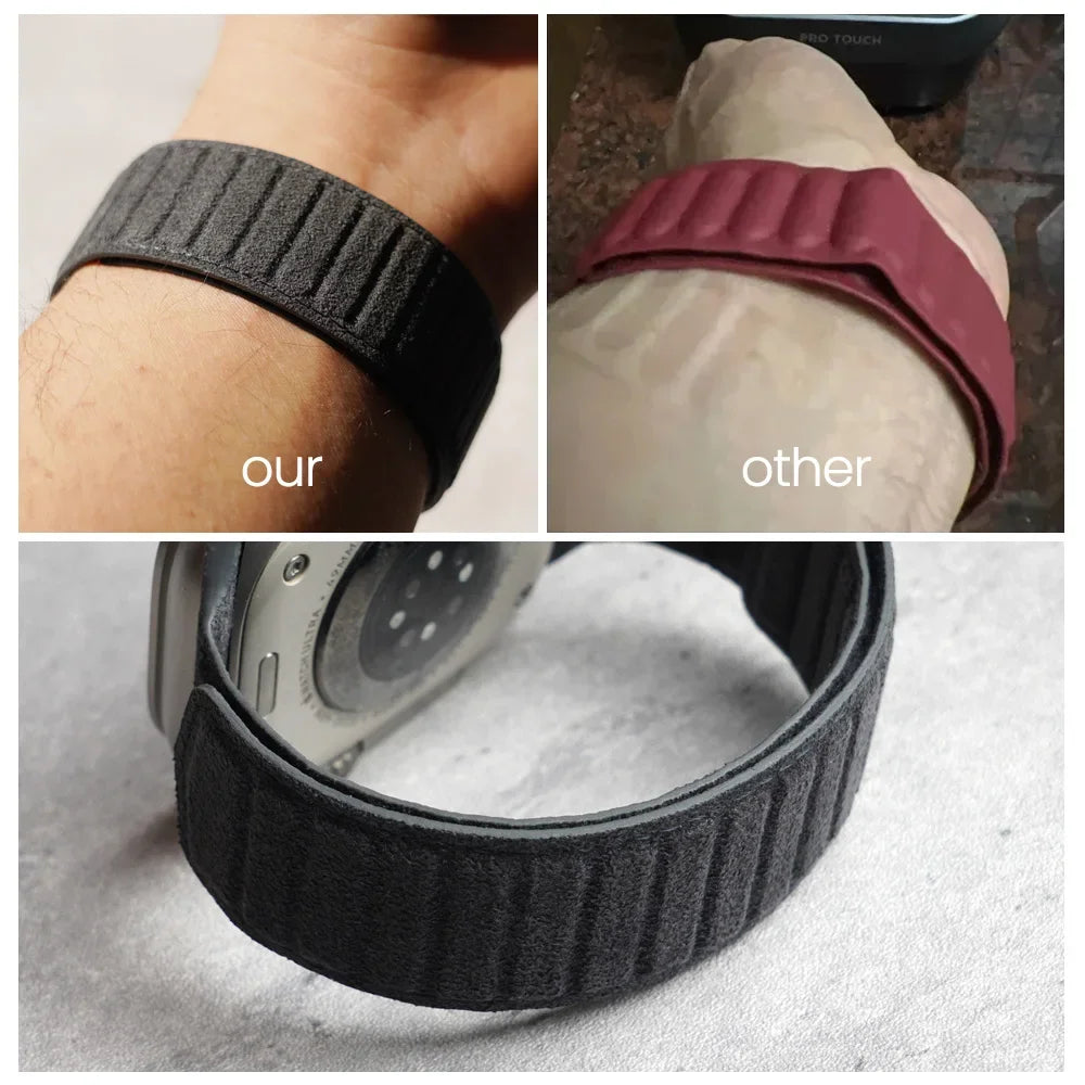 Magnetische ALCANTARA-band voor Apple Watches