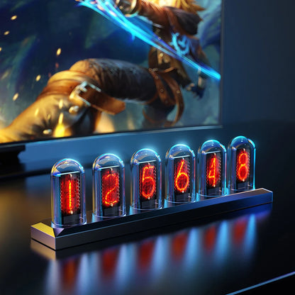 RGB Nixie Tube Clock LED Glows IPS Color