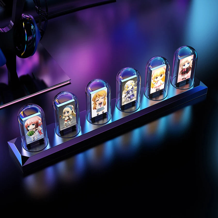 RGB Nixie Tube Clock LED Glows IPS Color