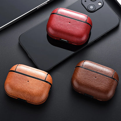 Leather Hard Plastic Cover for AirPods Pro 2 Case