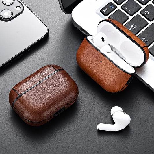 Leather Hard Plastic Cover for AirPods Pro 2 Case