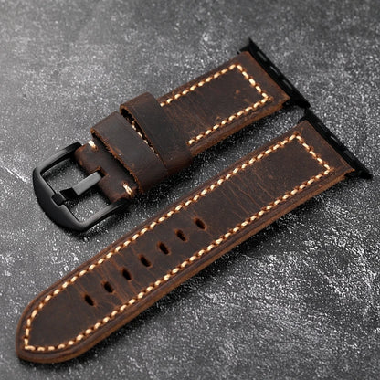 Handmade Italian Cowhide Leather Watchband For Apple Watch 49mm 45mm