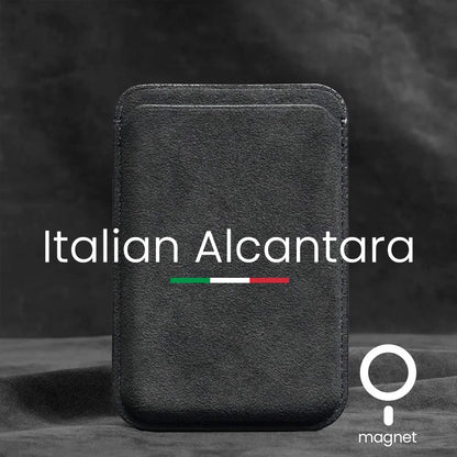 Magnetic ALCANTARA Card Holder for iPhone