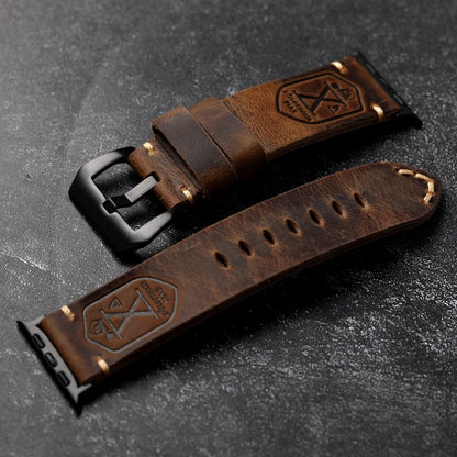 Handmade Vintage Horse Leather Bracelet 40MM 44MM 45MM 49MM